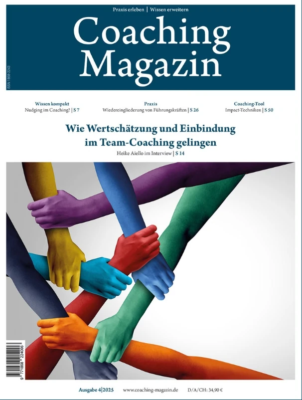 Magazincover des Coaching Magazins. Ausgabe 4, 2025